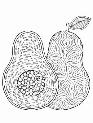 Раскраски Авокадо Aнтистресс