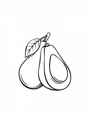 Раскраски Авокадо   в формате