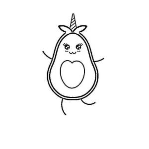 Раскраски Милое авокадо