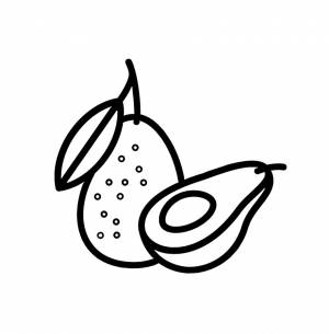 Раскраски авокадо