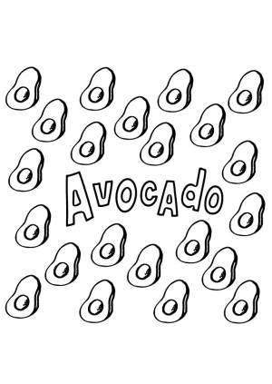 Раскраски авокадо