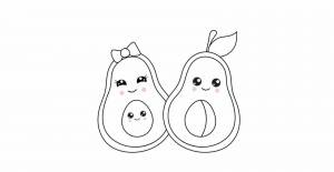 Раскраски Авокадо для девочек