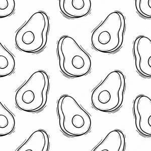 Раскраски Раскраску авокадо