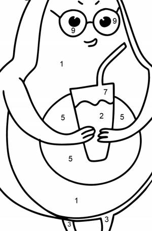 Раскраска мультяшный Авокадо ♥ удобно раскрашивать онлайн!