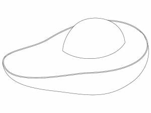 Раскраска Авокадо 1