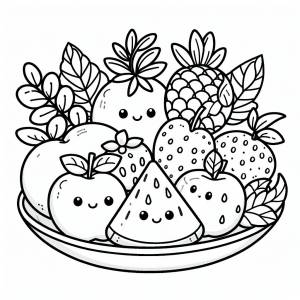 Раскраска фрукты