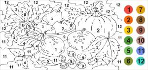 Гигантская раскраска ФРУКТЫ, ОВОЩИ 1,4*0,7м арт