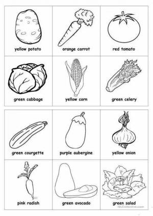 Раскраски Для детей фрукты на английском