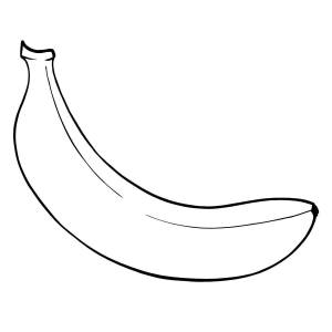 Раскраски Банан для детей 2 3 лет