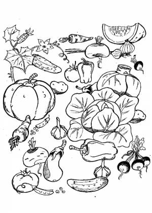 Раскраски Овощей