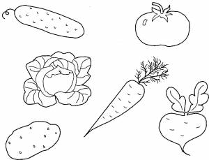 Раскраски Для малышей 2 3 лет овощи