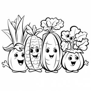 Раскраска овощи