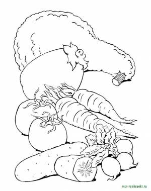 Раскраски Раскраска Овощи овощи машины