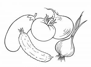 Раскраски Овощи для детей 3 4 лет