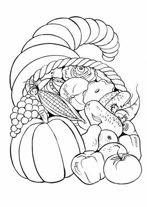 Раскраска Фрукты-овощи