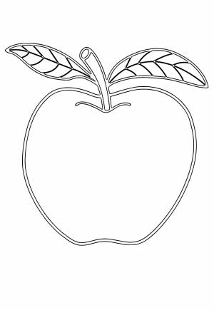 Раскраска Яблоко Легко