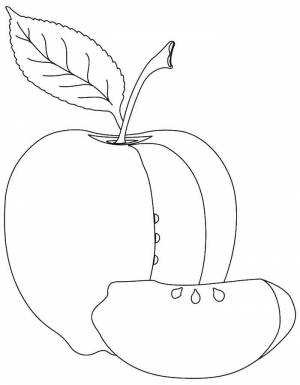 Раскраски мальчик, Раскраска Мальчик нарисовал яблоко яблоко