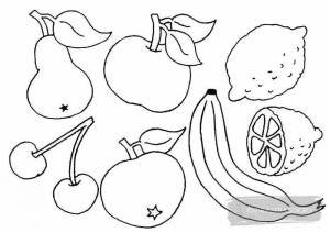 Раскраски Для малышей фрукты