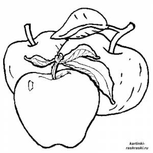 Раскраски мальчик, Раскраска Яблоко и мальчик яблоко