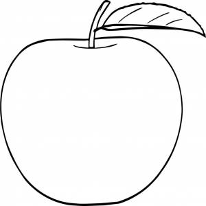 Яблоко раскраска для малышей